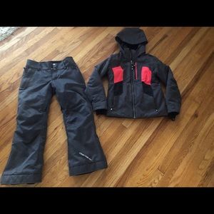 Girls Obermeyer Jacket coat snow pants set 10-12